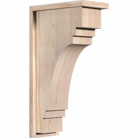 Ekena Millwork Pescadero Smooth Corbel w/Backplate, Douglas Fir, 7 1/2"W x 14"D x 26"H COR08X14X26PEC01SDF
